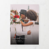 Meerdere foto bruiloft trifold dank u kaart (Cover)