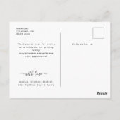 Meerdere foto collage chic script baby bedankt kaa briefkaart (Achterkant)