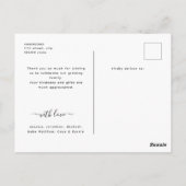 Meerdere foto collage Chic Script Baby Dankjewel Briefkaart (Achterkant)