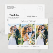 Meerdere foto script bruiloft dank je kaart (Voorkant / Achterkant)