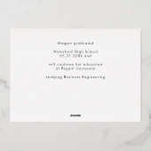 Meerdere foto's 2023 afstudeeraankondiging folie uitnodiging (Achterkant)