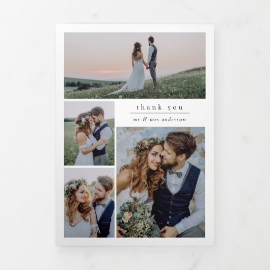 Meerdere foto's bruiloft Hartelijk dank Drieluik Aankondiging (Cover)