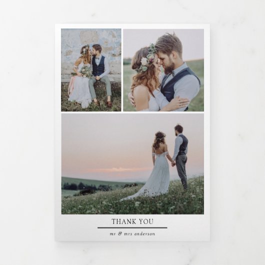 Meerdere foto's bruiloft Hartelijk dank Drieluik Aankondiging (Cover)