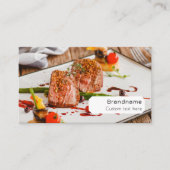 Meerdere foto's chef cateraar food professional visitekaartje (Voorkant)
