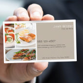 Meerdere foto's chef cateraar food professional visitekaartje