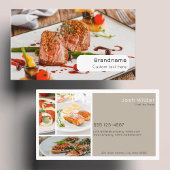 Meerdere foto's chef cateraar food professional visitekaartje
