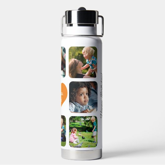 Meerdere foto's collage houden van je moeder op ma waterfles (Achterkant)