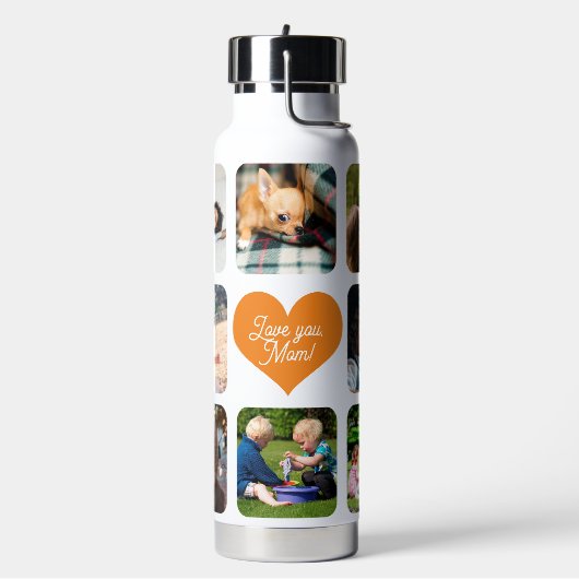 Meerdere foto's collage houden van je moeder op ma waterfles (Links)