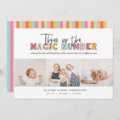 Meerdere foto's: drie kinderen aankondiging (Voorkant / Achterkant)