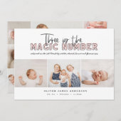 Meerdere foto's: drie kinderen aankondiging (Voorkant / Achterkant)