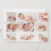 Meerdere foto's, drieledige geboorteaankondiging aankondiging (Achterkant)