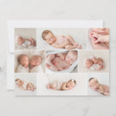 Meerdere foto's, drieledige geboorteaankondiging aankondiging (Achterkant)