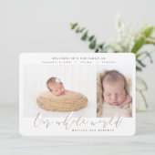 Meerdere foto's geboorte aankondiging. aankondiging (Staand voorkant)