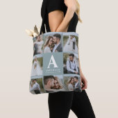 Meerdere foto's initiaal cadeau tote bag (Dichtbij)