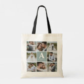Meerdere foto's initiaal cadeau tote bag (Achterkant)