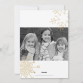 Meerdere foto's Peace Gold Typografie Feestdagenkaart (Achterkant)