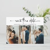 Meerdere foto's slaan de datum op save the date (Staand voorkant)