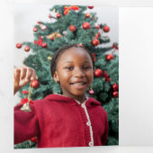 Meerdere foto's Traditionele Winterkerst Drieluik Wenskaart (Binnenzijde eerst)