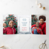 Meerdere foto's Traditionele Winterkerst Drieluik Wenskaart (Binnen)
