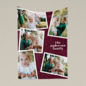 Meerdere foto's uit de familie van de moderne Bour Fleece Deken