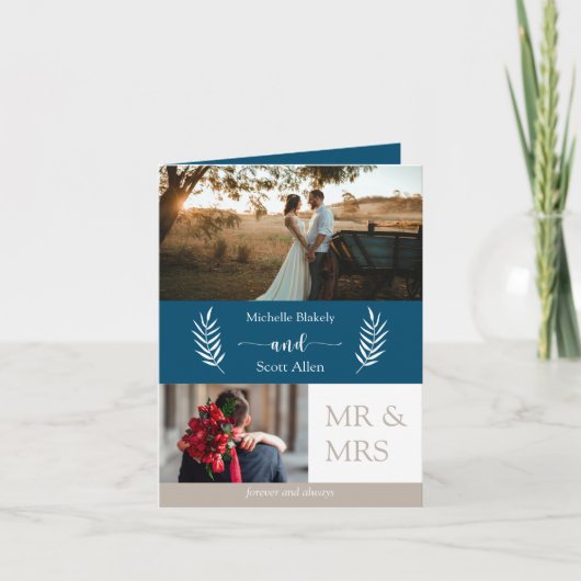 Meerdere foto's Uitnodiging tot weduwschap op land (Voorkant)