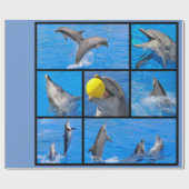 Meerdere foto's van dolfijnenposter cadeaupapier (Vlak)