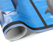 Meerdere foto's van dolfijnenposter cadeaupapier (Rol Hoek)