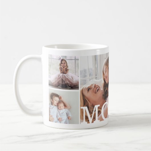 Meerdere foto's van MOM, collage en aangepaste mon Koffiemok (Links)