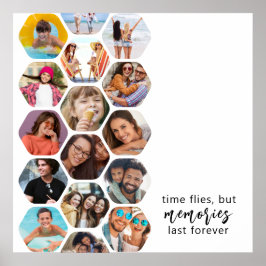 Meerdere foto's voor collage herinneringen Eenvoud Poster