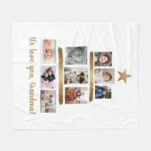 Meerdere foto's We Love You Oma Kerstboom Fleece Deken (Voorkant (Horizontaal))