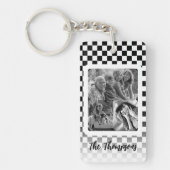 Meerdere foto's zwart-wit sleutelhanger (Voorkant)