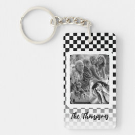 Meerdere foto's zwart-wit sleutelhanger