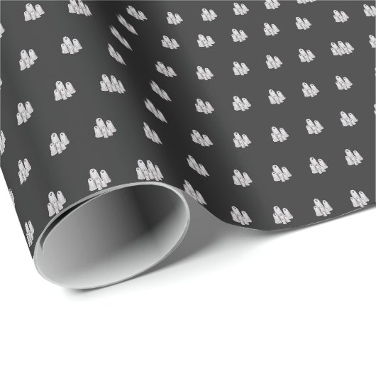 Meerdere geesten halloween cadeaupapier (Rol Hoek)