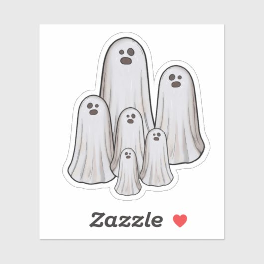 Meerdere geesten halloween sticker (Vel)