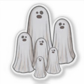 Meerdere geesten halloween sticker (Voorkant)