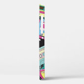 Meerdere gekleurde cassettes op een zwarte achterg Case-Mate iPhone case (Achterkant / Links)