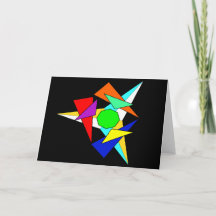 Meerdere gekleurde geometrische sterren barst uit