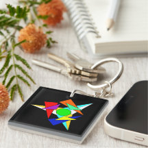 Meerdere gekleurde geometrische sterren barst uit