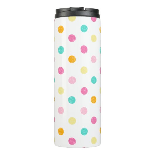 Meerdere gekleurde Stippen met schroefdraad met mo Thermosbeker (Achterkant)