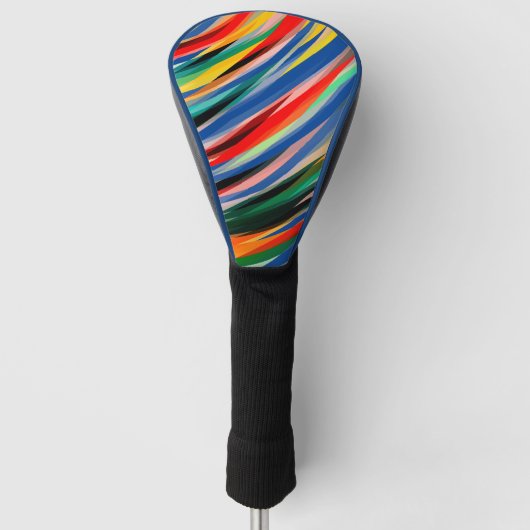 Meerdere gekleurde strepen golfheadcover (Voorkant)