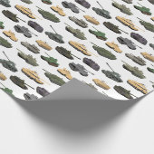 Meerdere gevechtstanks cadeaupapier (Hoek)