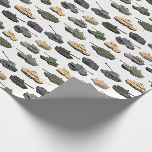 Meerdere gevechtstanks cadeaupapier (Hoek)