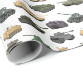 Meerdere gevechtstanks cadeaupapier (Rol Hoek)