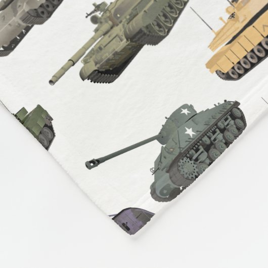 Meerdere gevechtstanks fleece deken (Hoek)