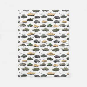 Meerdere gevechtstanks fleece deken