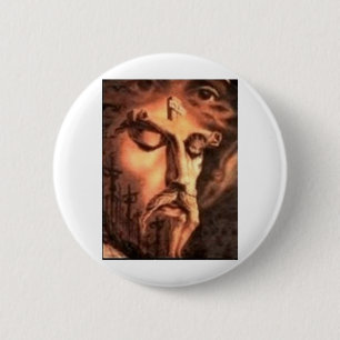 MEERDERE GEZICHTEN VAN JEZUS RONDE BUTTON 5,7 CM