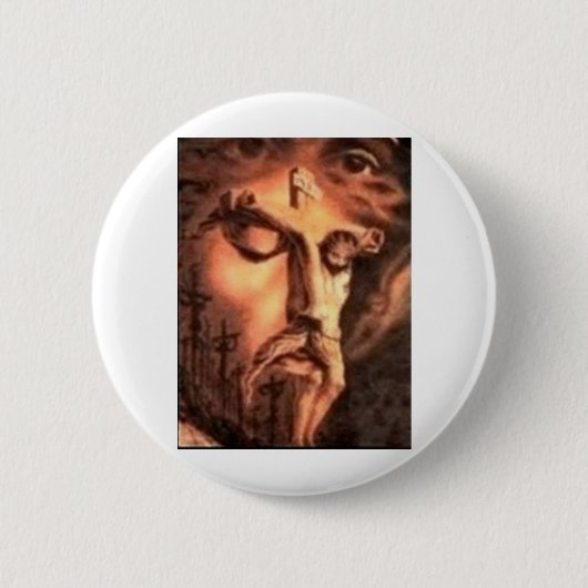 MEERDERE GEZICHTEN VAN JEZUS RONDE BUTTON 5,7 CM (Voorkant)