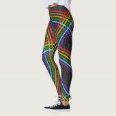 Meerdere Glitter Rainbows, glimmend zwart, LGBT Pr Leggings (Links)