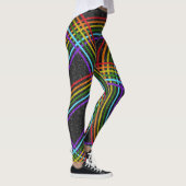 Meerdere Glitter Rainbows, glimmend zwart, LGBT Pr Leggings (Rechts)