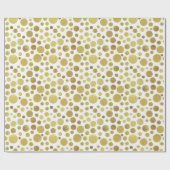 Meerdere gouden cirkels op witte achtergrond cadeaupapier (Vlak)